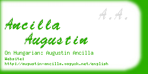 ancilla augustin business card